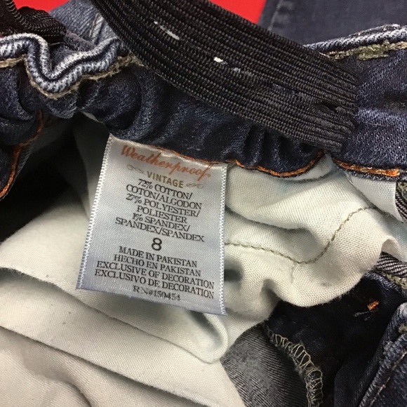 WEATHERPROOF boy’s vintage straight jeans. Sz 8. Blue - Picture 9 of 10